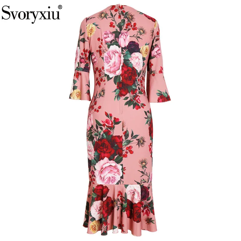 Svoryxiu женские осенне-зимние Подиумные платья русалки элегантные расширяющиеся к