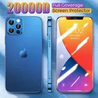 Полноэкранное защитное стекло 20000D для iPhone 12 Mini 11 12 Pro X XR XS Max SE 2020 6S 7 8 Plus, чехол из закаленного стекла