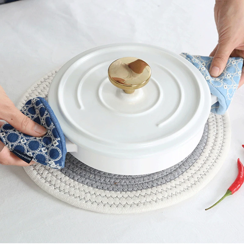 2 шт./компл. из джинсовой ткани с украшением изолирующие перчатки Кухня