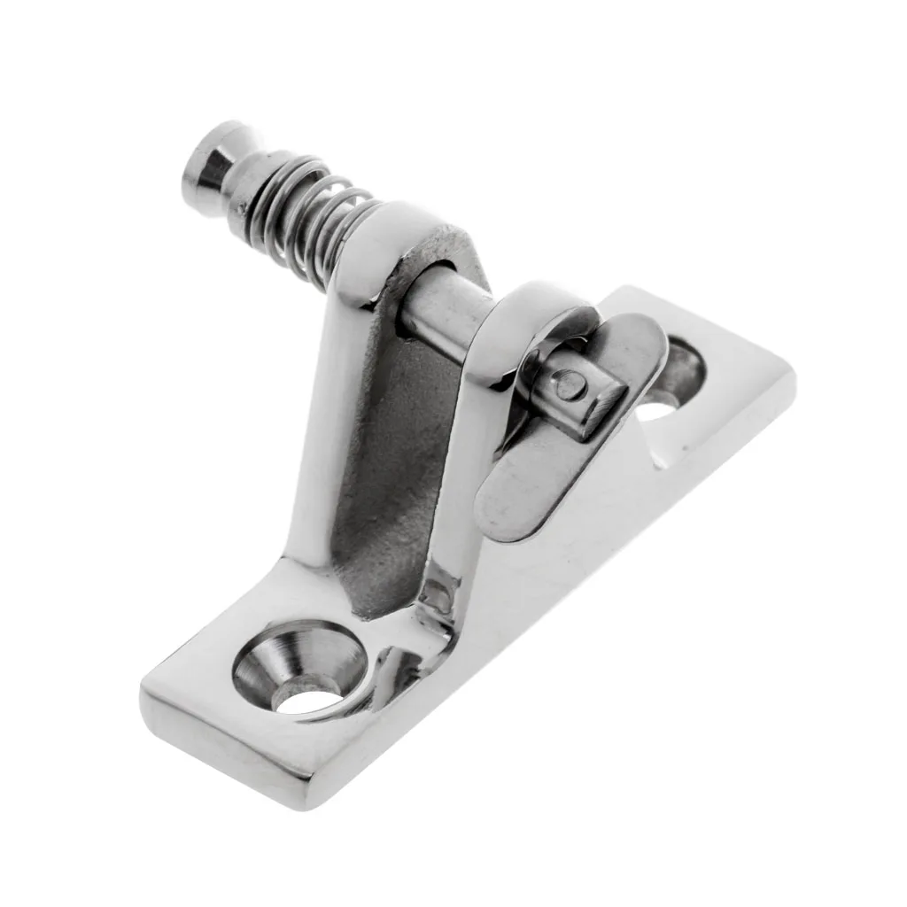 Marine Grade 316 Stainless Steel Canopy/Bimini Top Angled Deck Hinge Fitting