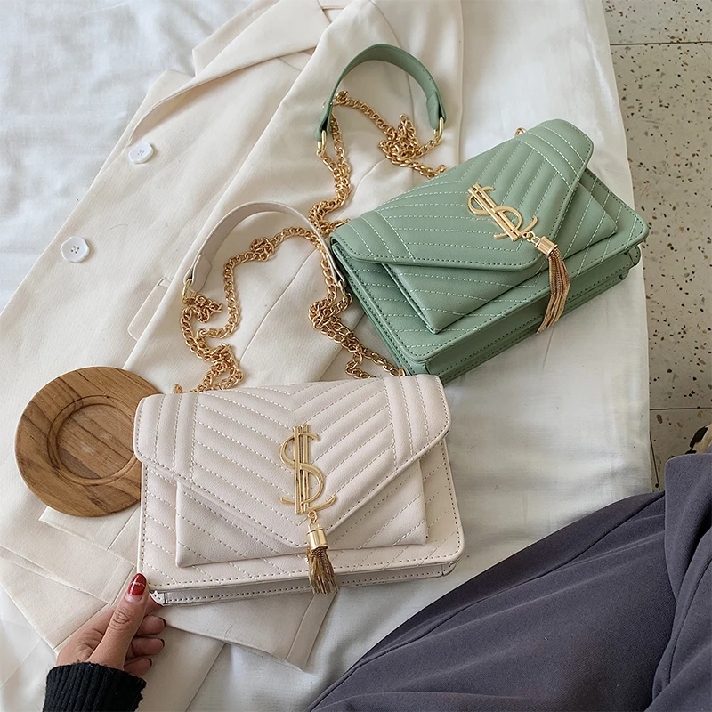 

luxury handbags women bags designer 2021 women leather messenger bag sac a main tassel chains shoulder bag female handbag ladies