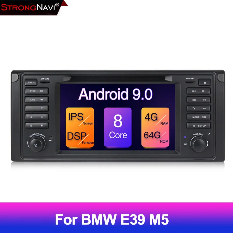 IPS DSP Android 9 0 4G 64G Автомобильный DVD плеер для BMW E39 M5 GPS навигация аудио стерео