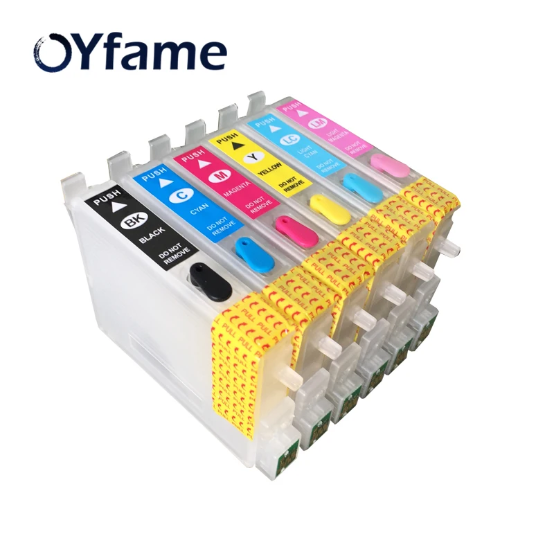OYfame T0491-T0496 чернильный картридж с чипом ARC для Epson Stylus Photo R210/R230/R310/R350/RX510/RX630/RX650