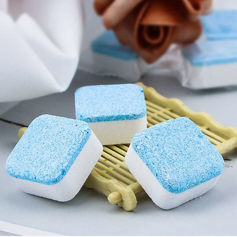 

12 Pcs Washing Machine Cleaner Washer Cleaning Washing Machine Cleaner Laundry Soap Detergent Effervescent Tablet Washer Cleaner