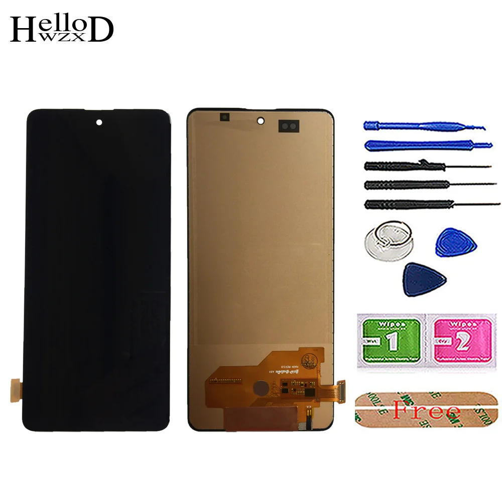 

Мобильный ЖК-дисплей для SAMSUNG Galaxy A51 A515 A515F A515F/DS A515FD ЖК-дисплей сенсорный экран Датчик
