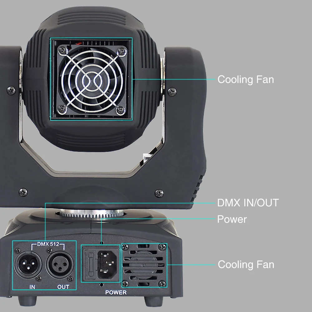 60 Вт Led Gobo Moving Head Lighting DJ Spot мобильный проектор Вращающаяся лампа для диско-бара