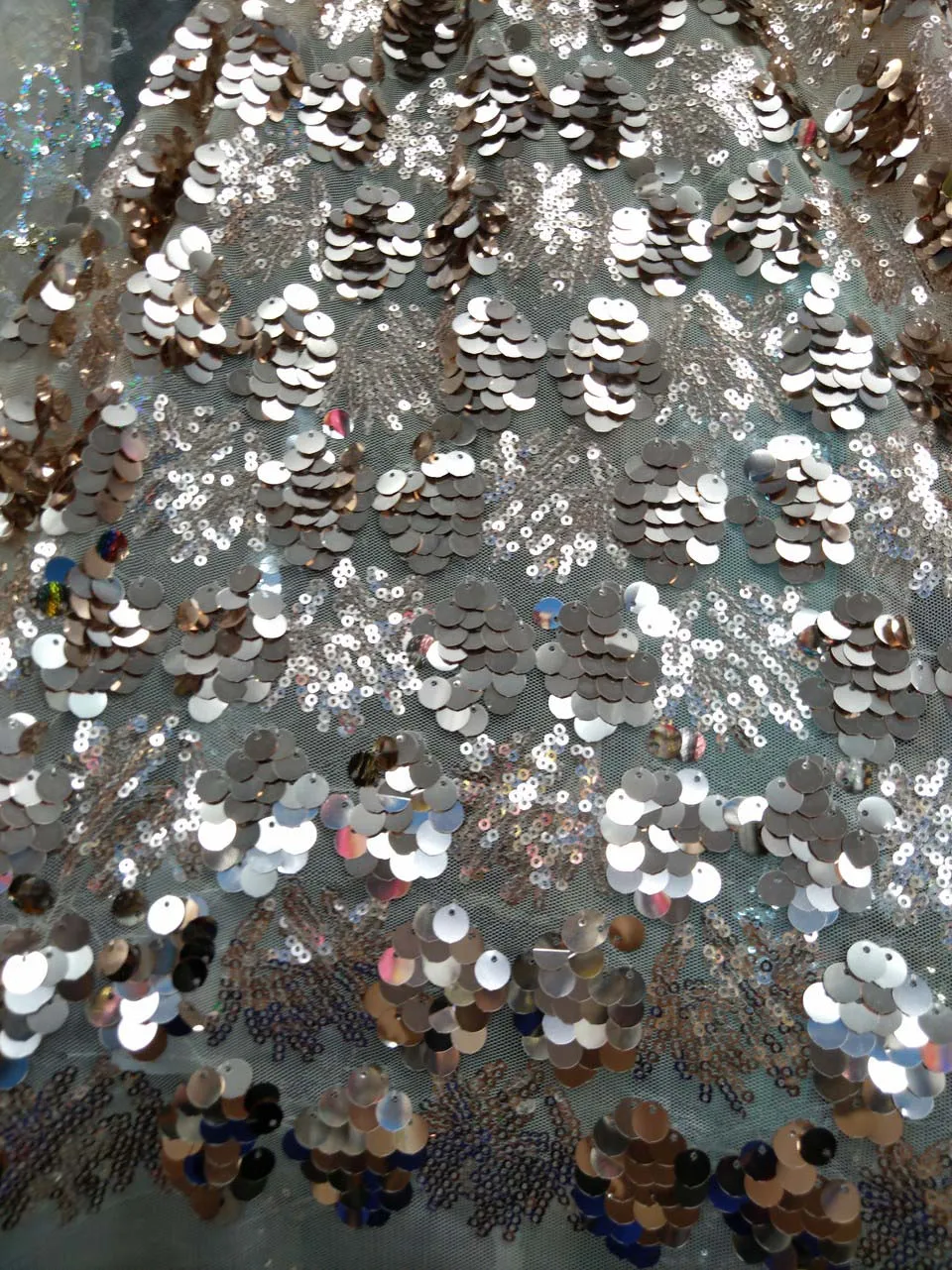 Золотая расшитая блестками африканская французская сетчатая кружевная ткань