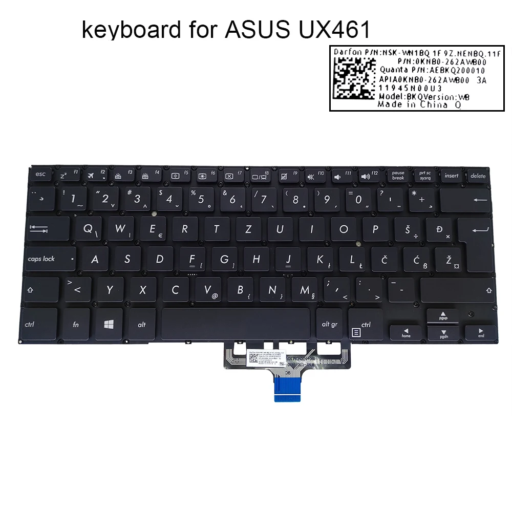 

Клавиатура UX461 для ASUS ZenBook Flip UX461UA UX461UN UX461FA 0KNB0-262AWB00 262AHU00