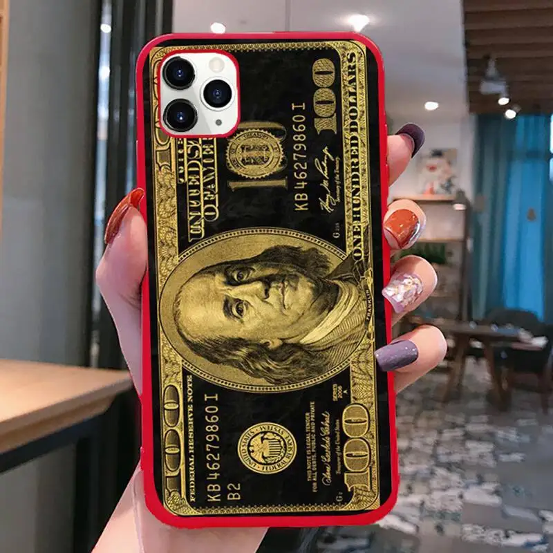 Роскошный чехол для телефона 10000 доллар США iphone 13 12 11 Pro Max Mini XS 8 7 6 6S Plus X SE 2020 XR