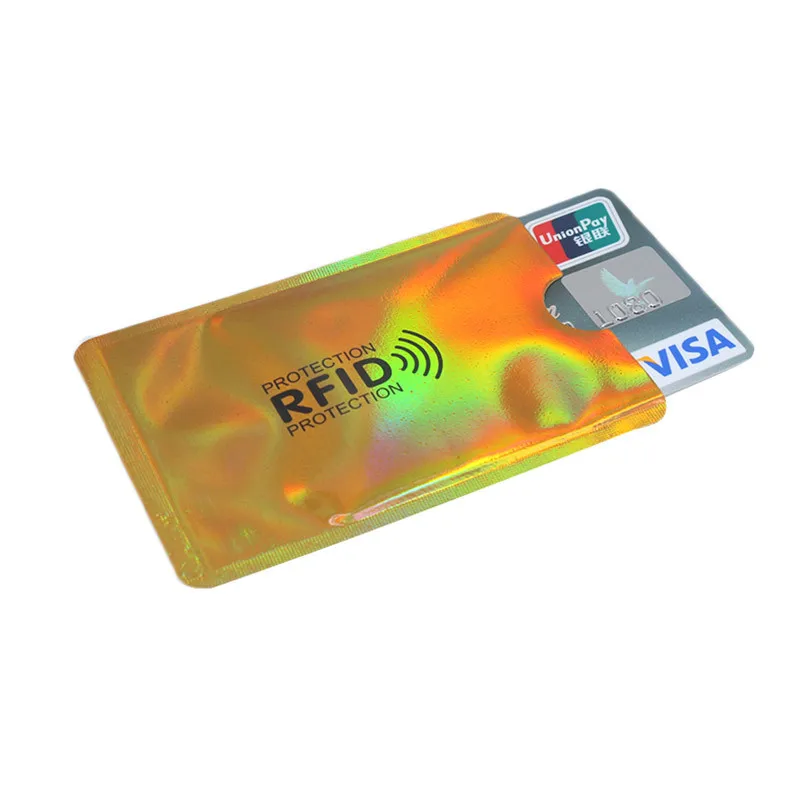 8 шт. смешанный Анти RFID кошелек Блокировка ридер Блокировка банк держатель карты Id Чехол для банковских карт защита металлический кредитный NFC Держатель алюминий