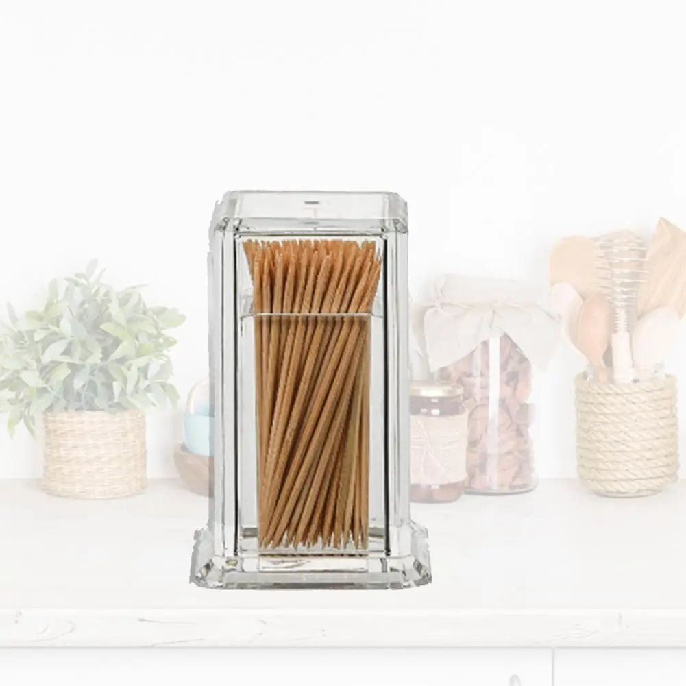 

Practical Elegant Acrylic Material Heatproof Toothpick Bottle Toothpick Holder with Toothpick Bottle Toothpick Bottle