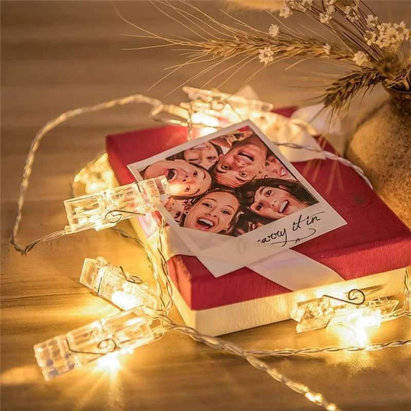 

LED Light Clip Outdoor Garland PhotoDecoration Fairy Light String Wedding Wedding Birthday Party Christmas Christmas Decorations