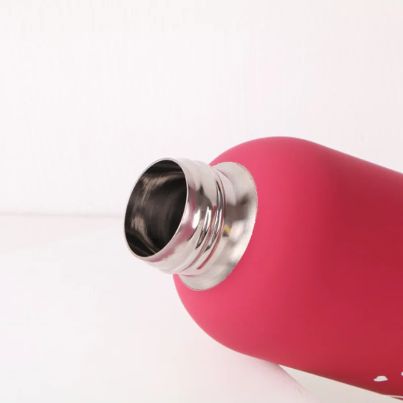 Бутылки для воды с молоком резиновая краска бутылка из нержавеющей стали 304