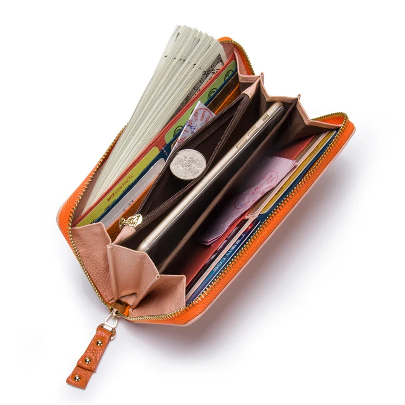 

Women's Wallets Female Hasp Long zipper bag Wallet Leather Wristband Fashion Paragraph Money Bag Card Holder Luxury