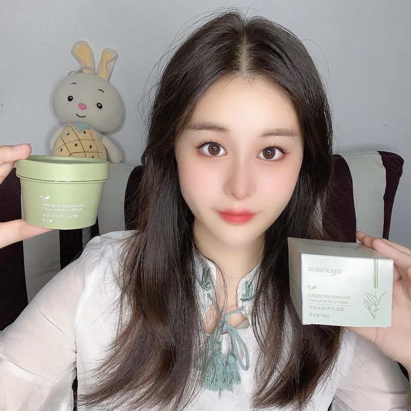 1 шт. маска из глины с зеленым чаем для глубокого очищения сужение пор удаление