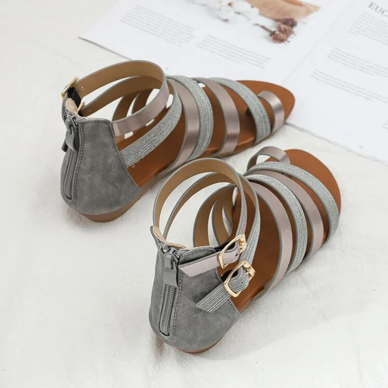 

Summer New Women Shoes Fashion Casual Outdoor Beach Slippers Comfortable Flat Bottomed Toe Women Sandals Plus Size