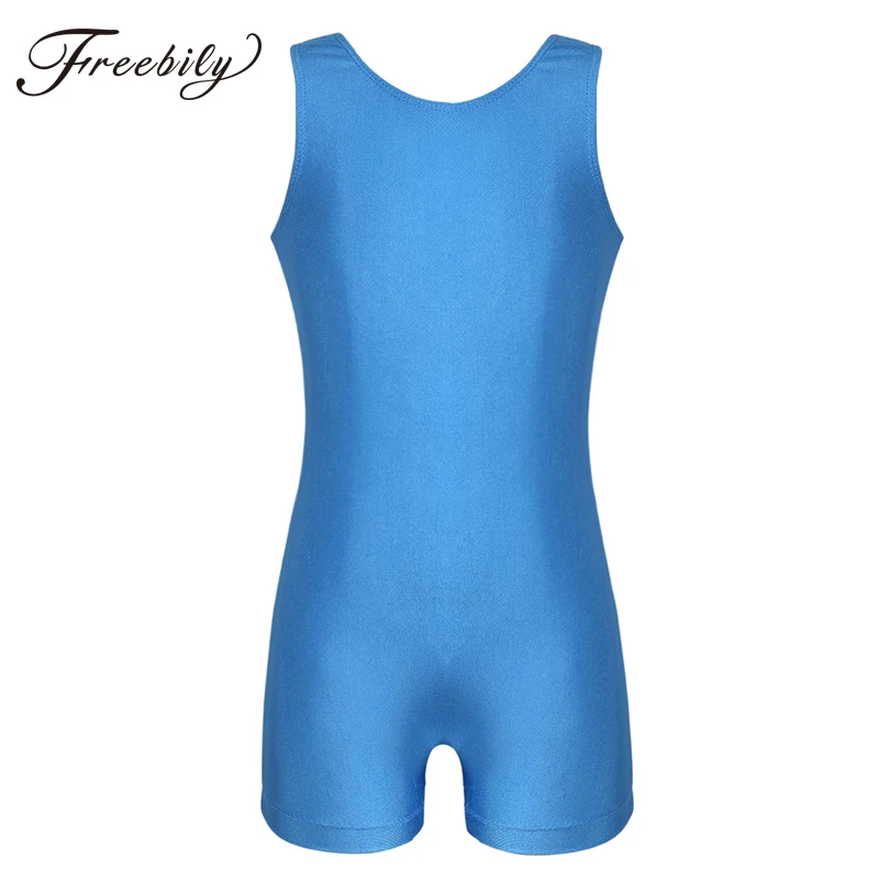 

Girls Ballet Leotards Sleeveless Keyhole Back Ballet Dance Gymnastics Leotard Jumpsuit Tank Shorty Unitard Kids Dance Wear