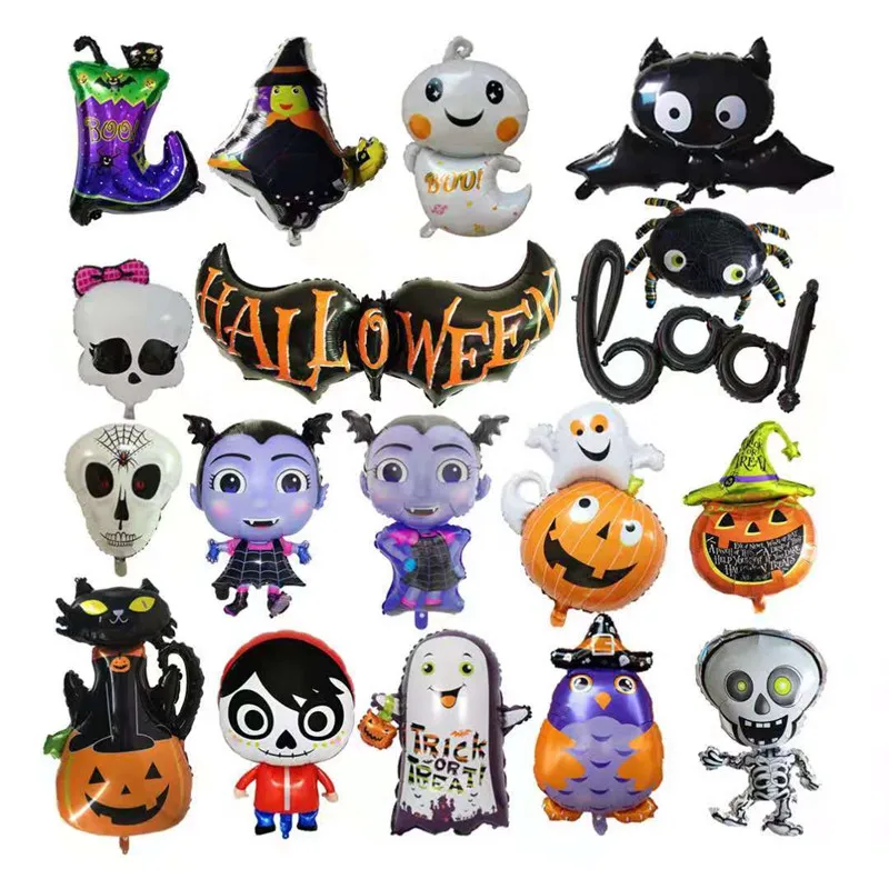 

1pcHalloween Ghost Festival Bat Pumpkin Cat Spider Ghost Vampire Party Decoration Arrange Aluminum Film Balloon
