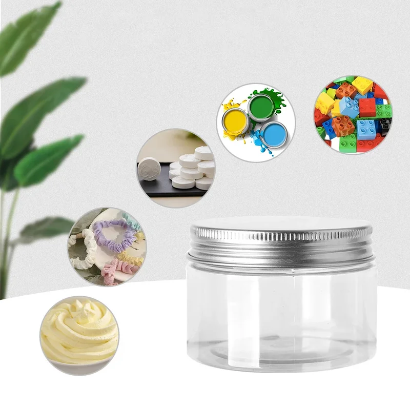 

New 30ml-120ml Transparent Plastic Aluminum Cap Bottle Empty Cosmetic Container Cosmetic Box Travel Bottle Fashion Unique Design