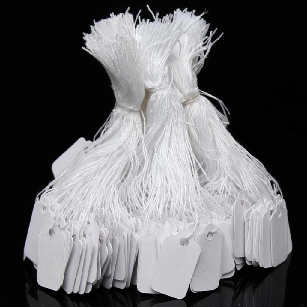 Упаковка из 100 шт. белый пустой маркировки ценники бирки для демонстрации с