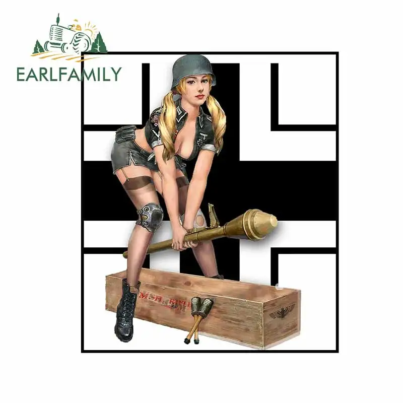 EARLFAMILY 13 см с изображением девушке в стиле пин ап креативные автомобильные