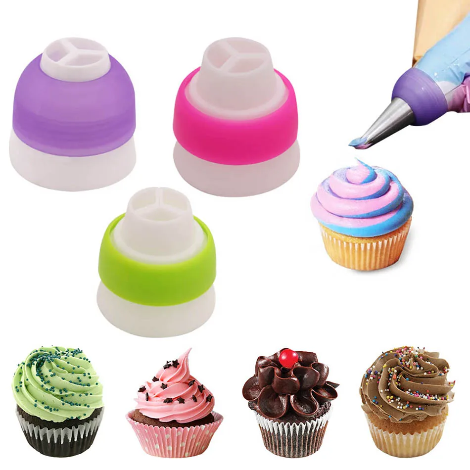 Насадка для декорирования торта трехцветный конвертер инструмент украшения