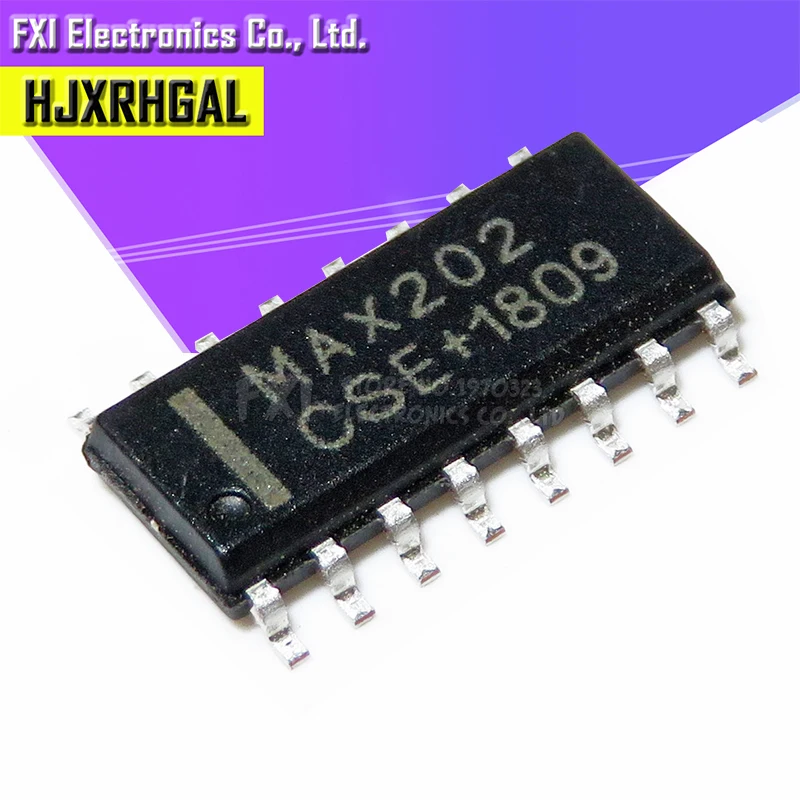 10 шт. MAX202CSE MAX202 CSE лапками углублением SOP 16 RS 232 Интерфейс IC 5V Tcvr w/0 1 мкФ внешний