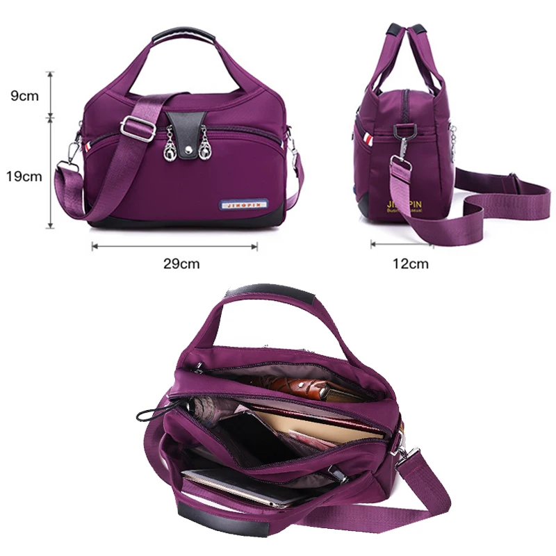 

FUNMARDI High Capacity Travel Oxford Shoulder Bags Portable Waterproof Women Bag Multiple Packet Crossbody Bag Casual WLHB3071