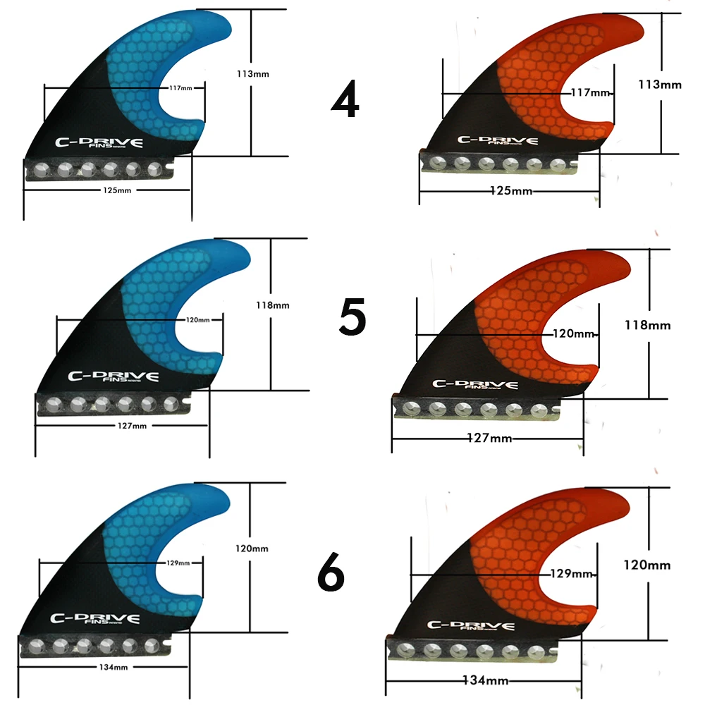 

Future Base Carbon Fiber And Honeycomb Thruster Fins(3pcs/set) Two Colors