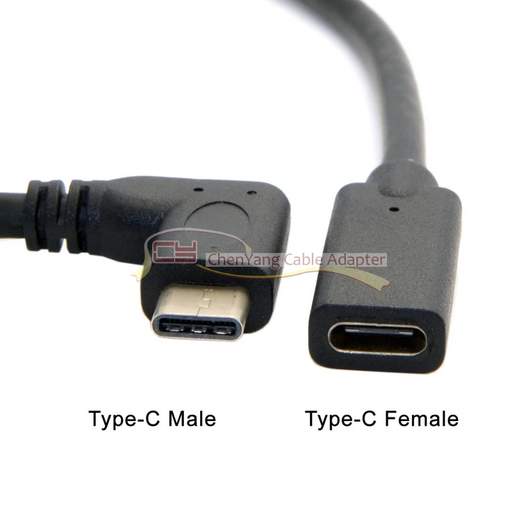 

Right Angled 90 Degree USB-C USB 3.1 Type C Male to Female Extension Data Cable