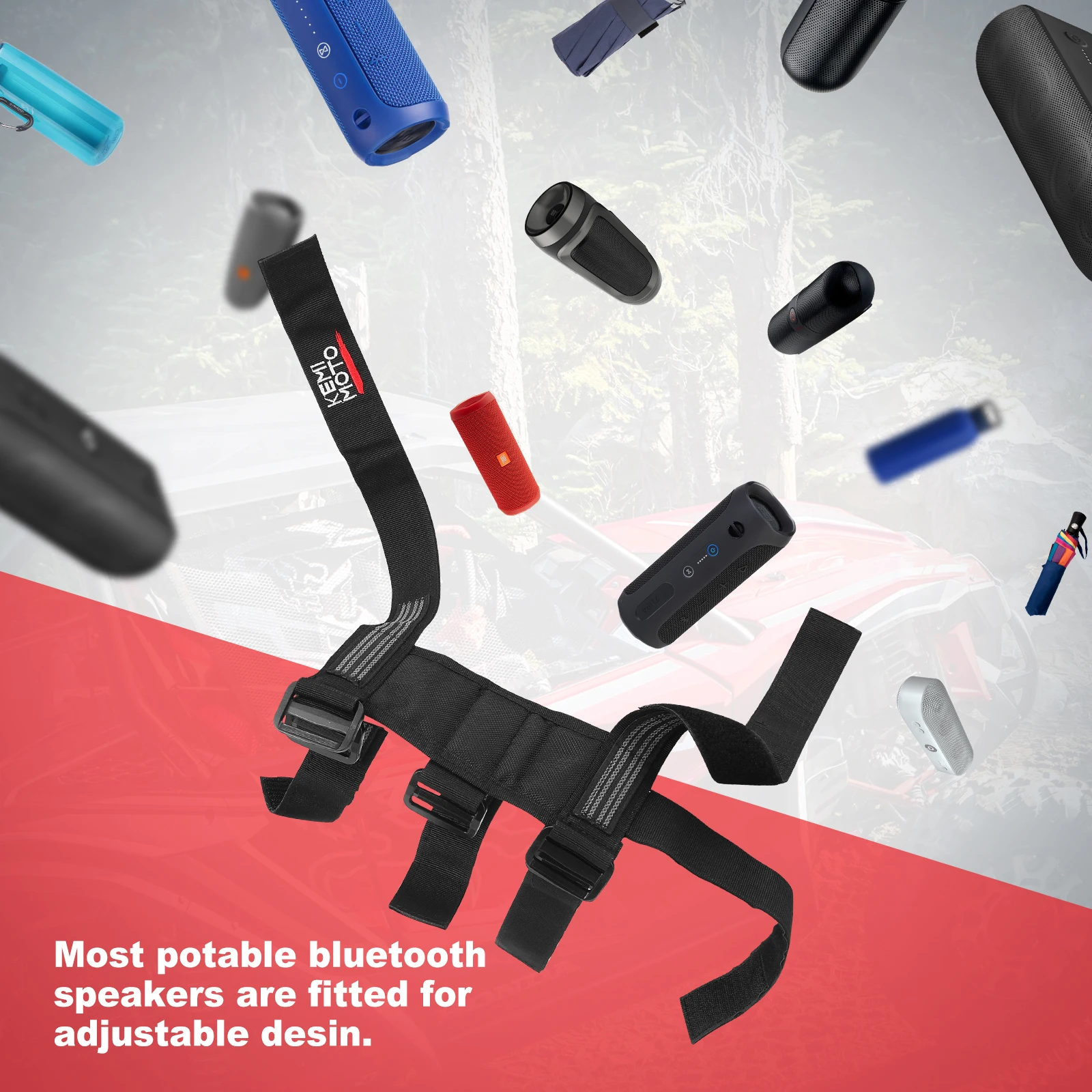 1.65-2&quot roll cage Universal 1680D audio holder UTV golf bicycle boat for Can am maverick X3 Polaris RZR 1000 800 Jeep | Автомобили и