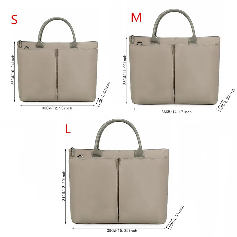 Women's Laptop Briefcase Waterproof Computer Bag Business Document Organizer Tote Handbag Messenger Purse Pouch Accessories