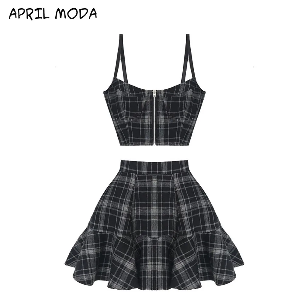 

Vintage 2020 Gothic girl Summer Harajuku Women Fashion Skirts Cute Black Pleated Skirt Punk High Waist Female Short Skirt Suit