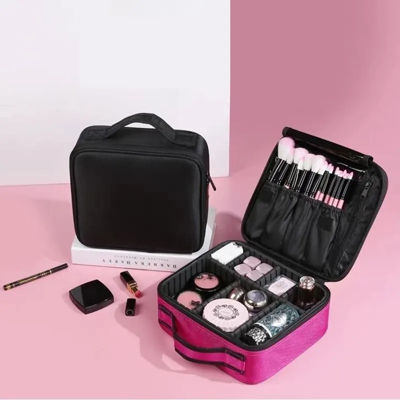 Миниатюрный органайзер для макияжа с несколькими карманами водонепроницаемый