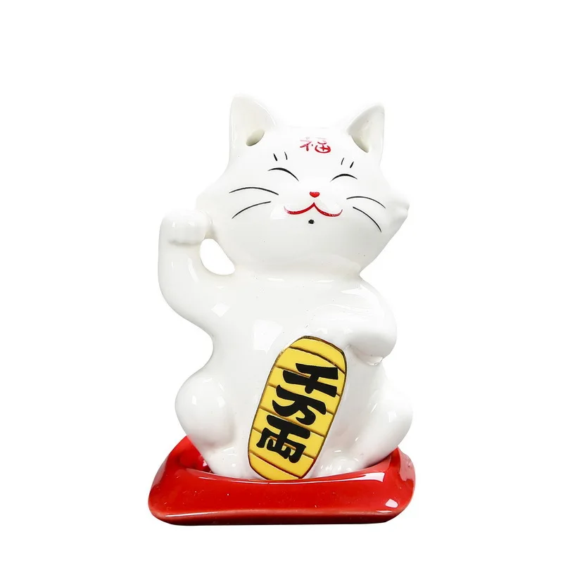 

Ceramic Incense Holder Assuaging and Calming Lucky Cat Smell Removing/dehumidification Incense Burner Living Room Room Decor