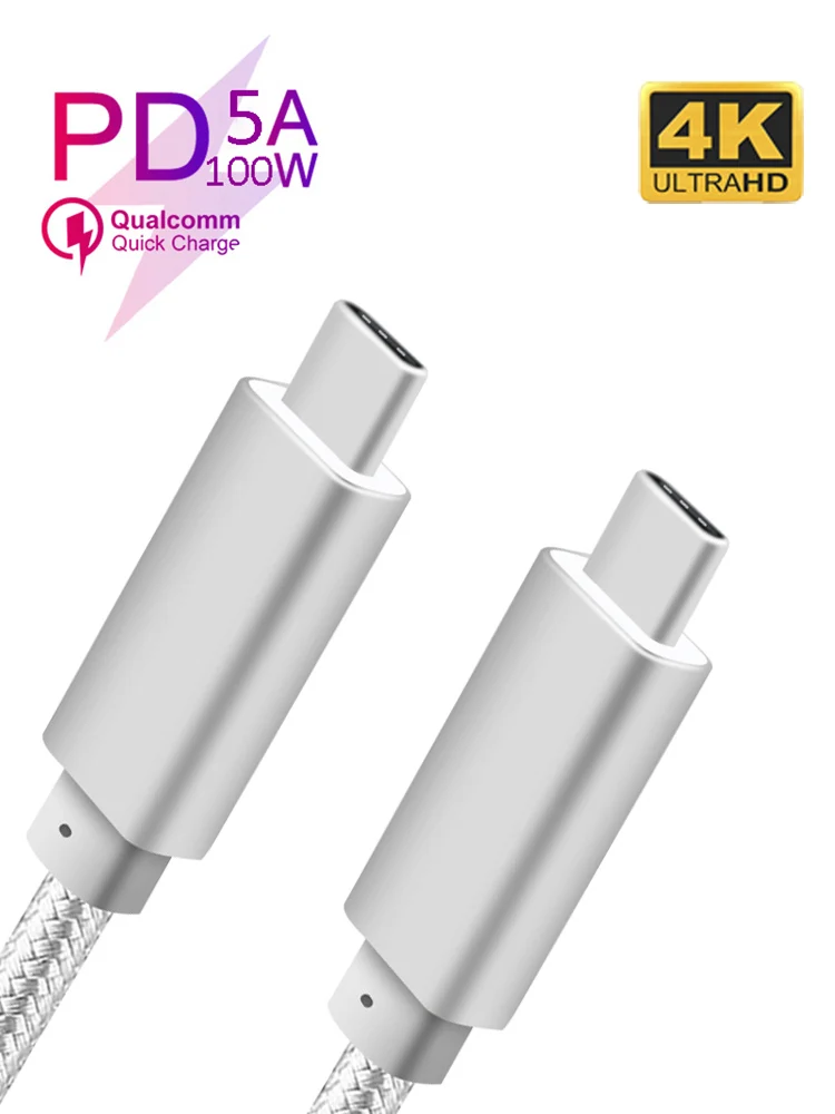 5А 100 Вт Usb C PD кабель для быстрой зарядки type-C PD кабель 3,1 Usb C кабель для передачи данных type C для Macbook Xiaomi huawei Phone notebook