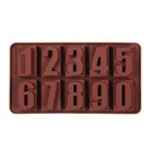 Силиконовая форма для шоколада с цифрами, 1 шт.