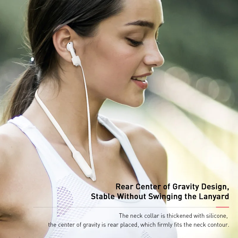 Baseus, силиконовый ремешок для Airpods 1/2, беспроводные наушники, спортивный Заушник, анти-потеря, веревка, гарнитура для Airpods, защитный шнурок