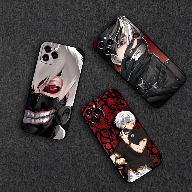 

Tokyo Ghoul Trendy Anime Kaneki Ken Phone Case For Iphone 11 12 13 Pro XS MAX 8 7 6S Plus X SE 2020 XR Matte Black Silicone Soft