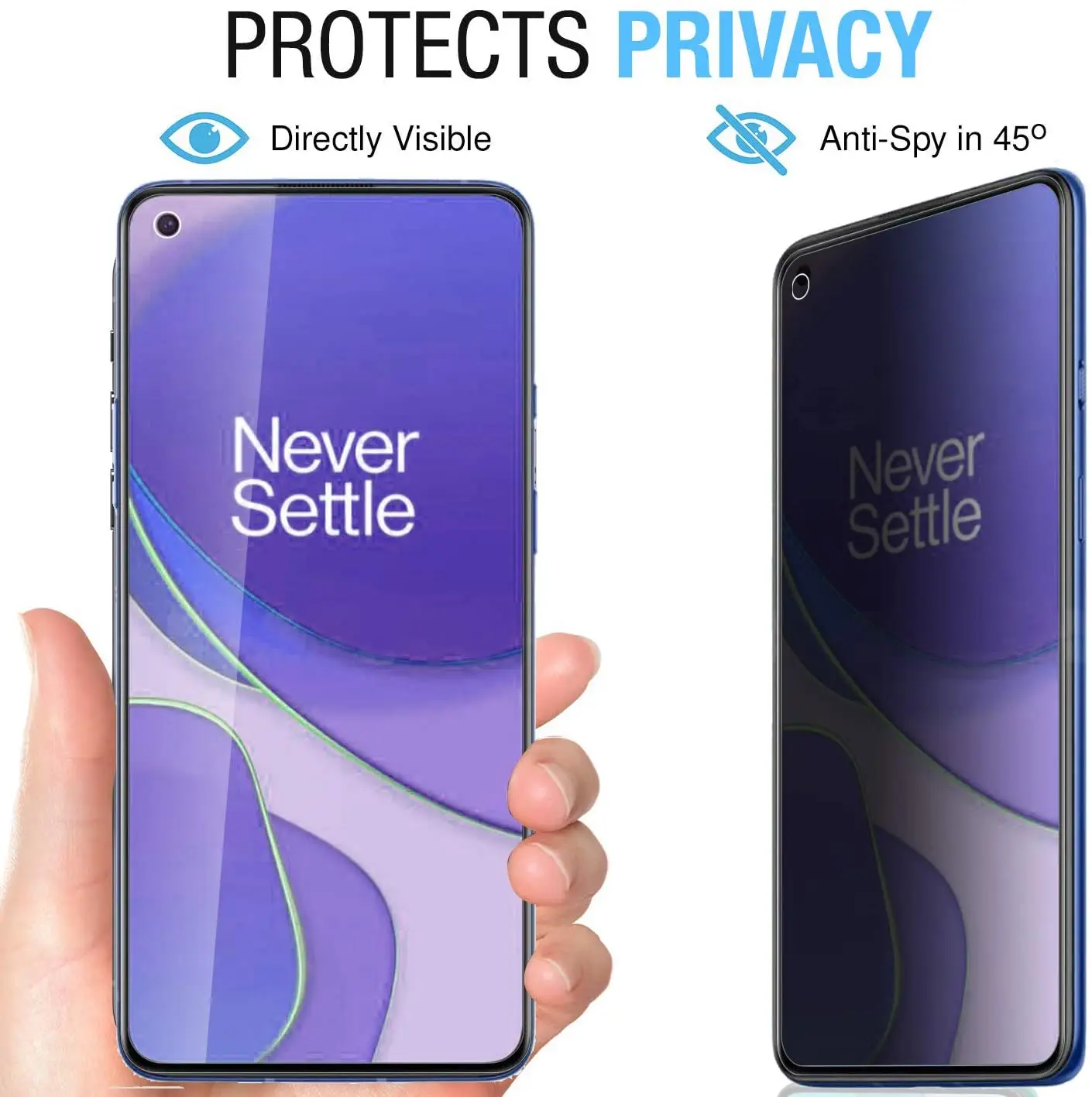 Антишпионская Защитная пленка для экрана полное покрытие закаленное стекло + 2