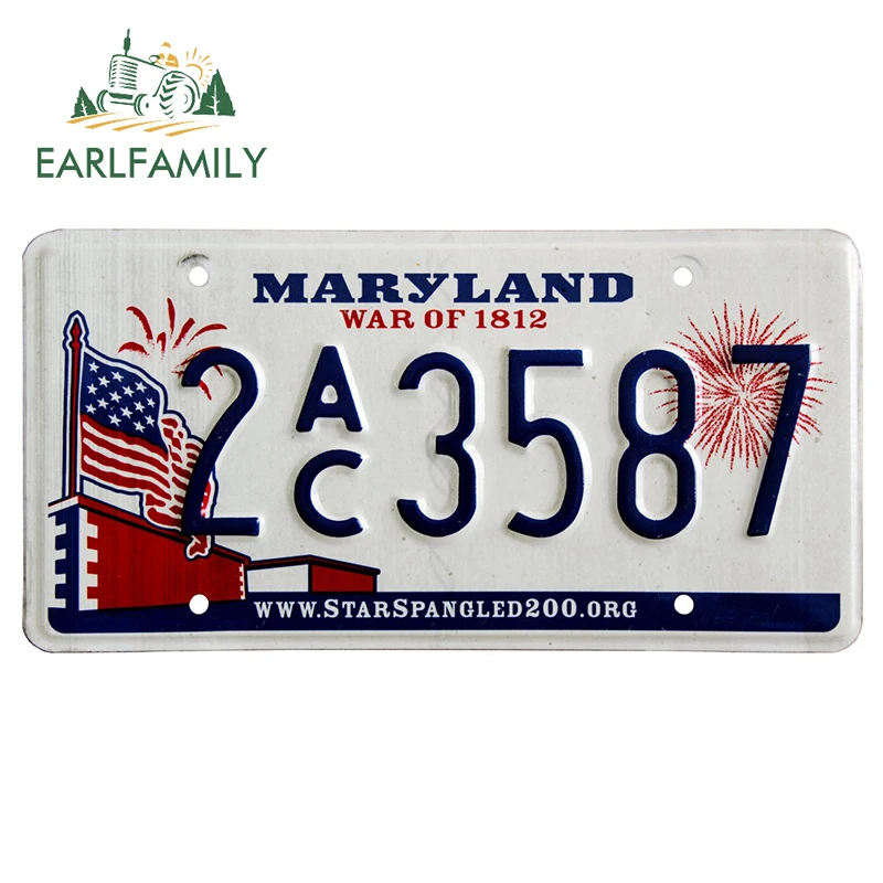 EARLFAMILY 30 см x 15 6 для номерного знака Мэриленд автомобильные наклейки