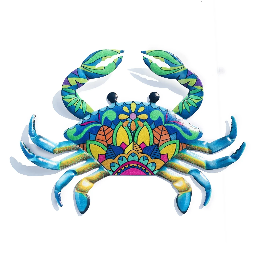 

Creative Crab Wall Hanging Home Decoration Nursery Decor Metal Crafts Pendant Outdoor Simulation Animal Decoration Child Gift