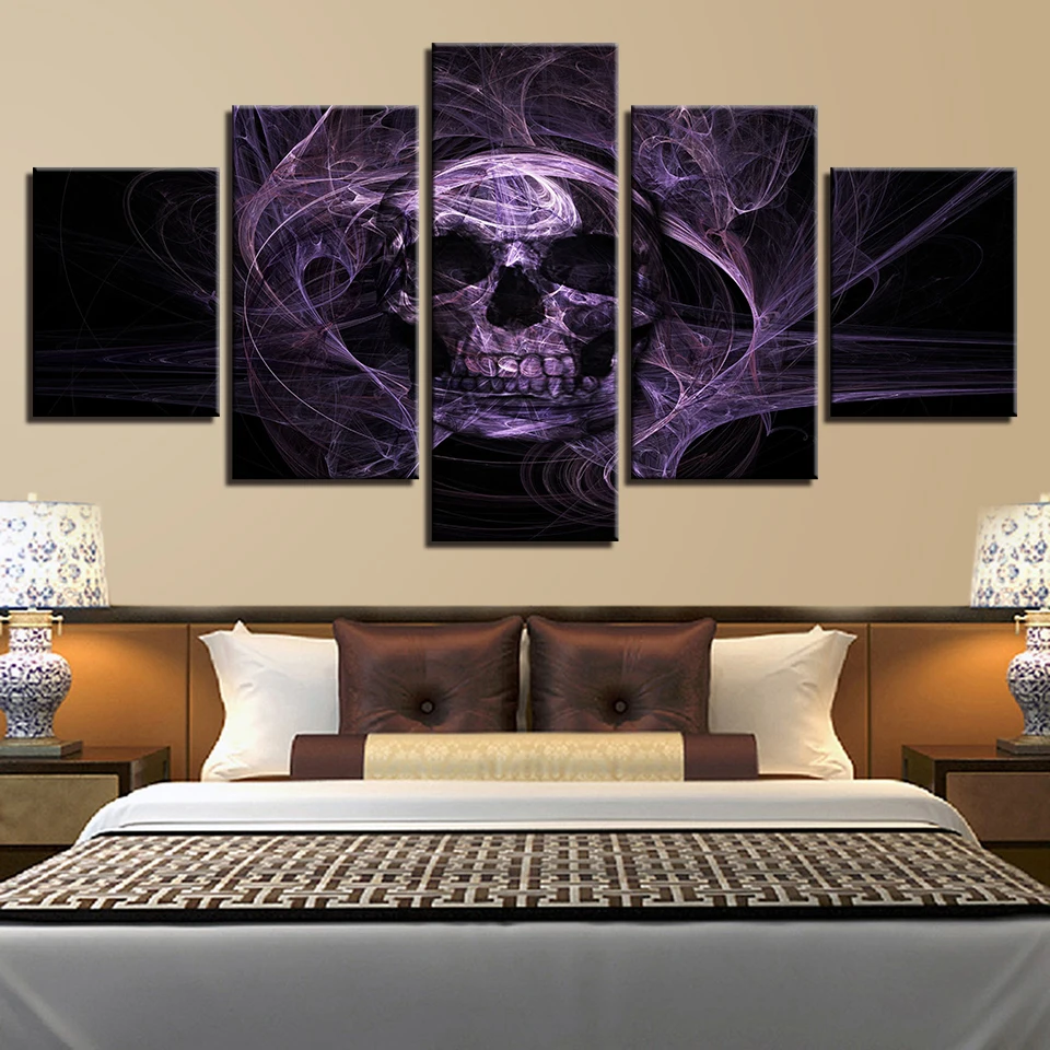 Настенный принт художественные картины 5 шт. Хэллоуин Джек Скеллингтон картина