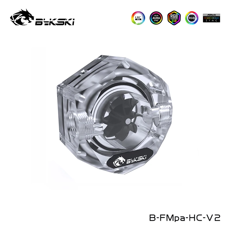 

Bykski Water Cooling Flower G1/4'' ,Computer Case Liquid Build Water Velocity Shows Device,Acrylic, B-FMpa-HC-V2