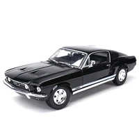 maisto 118 1967 ford mustang gta fastback sports car static simulation die cast vehicles collectible model car toys