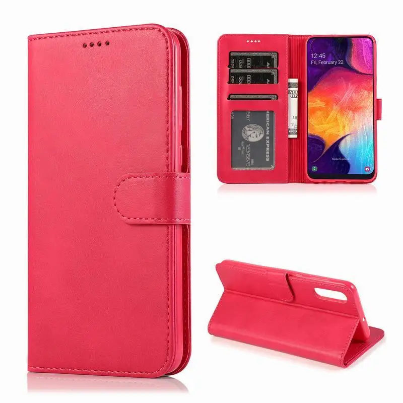 Чехол-кошелек для Xiaomi Redmi Note 8 Pro, кожаный чехол-книжка, чехол для телефона Redmi Note 8 T, роскошный защитный чехол коричневого цвета - Цвет: Red Case