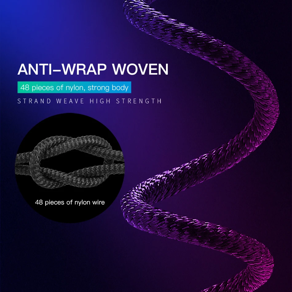 Магнитный светодиодный кабель 3A Micro USB Type C для быстрой зарядки и передачи данных