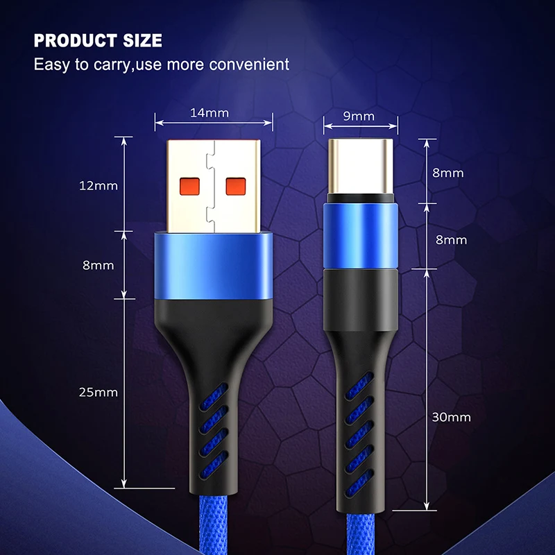 Кабель USB C кабель type C кабель для мобильного телефона Быстрая зарядка телефонный кабель для samsung S9 huawei P10 nintendo Oneplus 5 черный C245