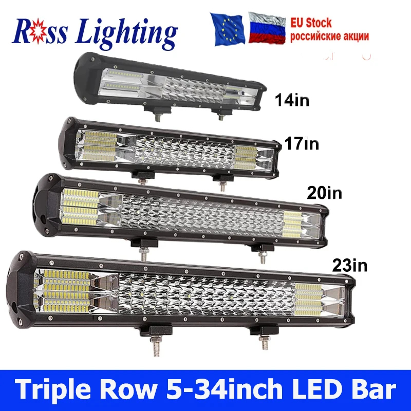 Высокая яркость 3row светодиодный светильник бар комбинированный прожектор 12