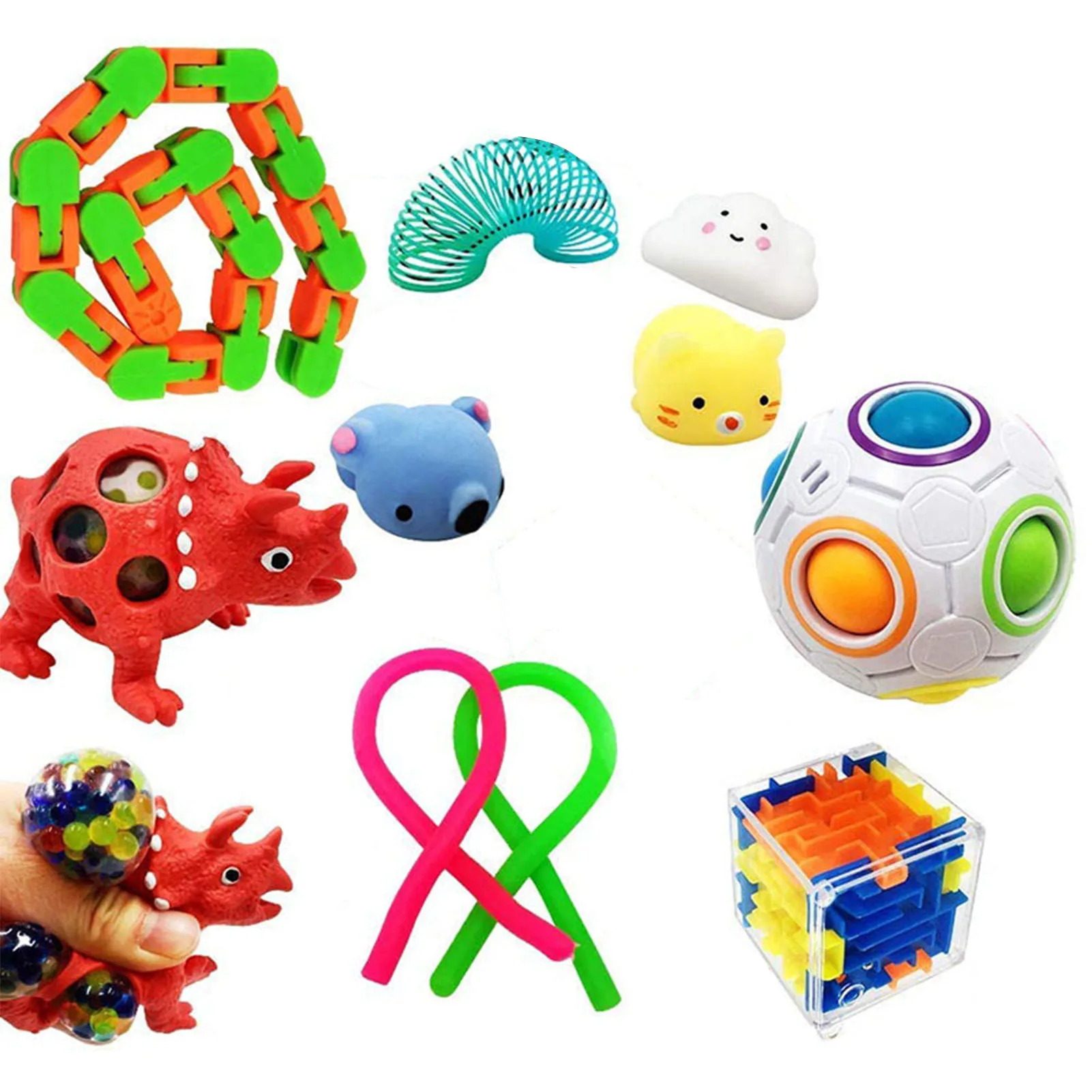 

Fidget Toys Set Marbles Ball For Autism ADHD Anxiety Stress Relief Squeeze Toys Pop Bubble Fidget Sensory Toy For Kids Adults